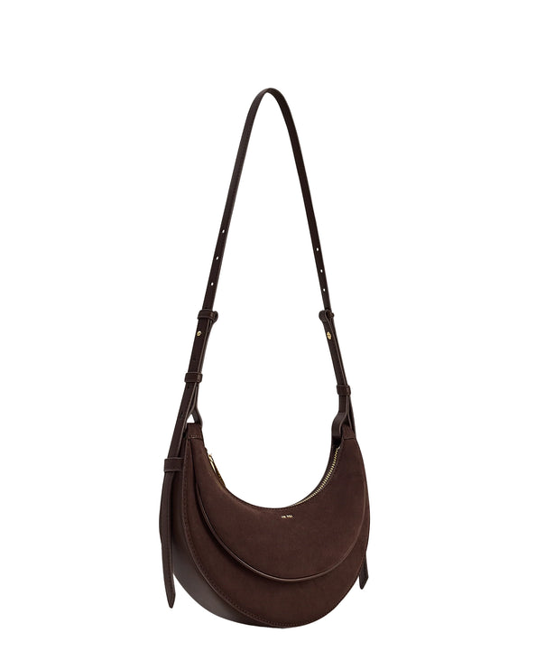 JW PEI Women's Sharon Faux Suede Crossbody Bag Coffee Brown