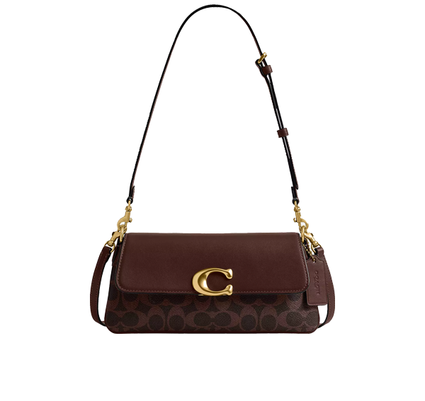 Coach Women's Jet Shoulder Bag In Signature Canvas Brass/Maple