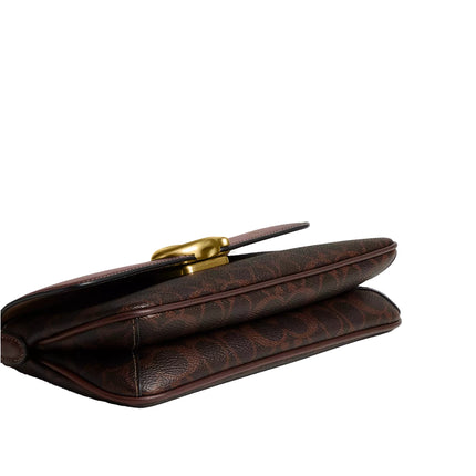 Coach Women's Jet Shoulder Bag In Signature Canvas Brass/Maple