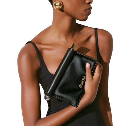 Jacquemus Women's The Small Rond Carré Clutch Black