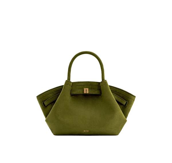 JW PEI Women's Hana Mini Faux Suede Tote Bag Dark Olive/Gold