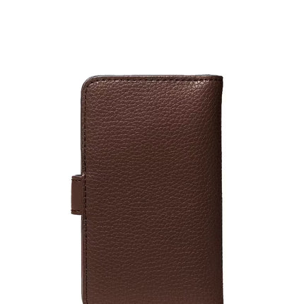 Michael Kors Women's Jet Set Travel Medium Pebbled Leather Billfold Wallet Nutmeg