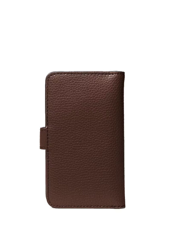 Michael Kors Women's Jet Set Travel Medium Pebbled Leather Billfold Wallet Nutmeg