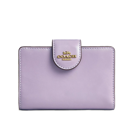 Coach Women's Medium Corner Zip Wallet Gold/Lilac