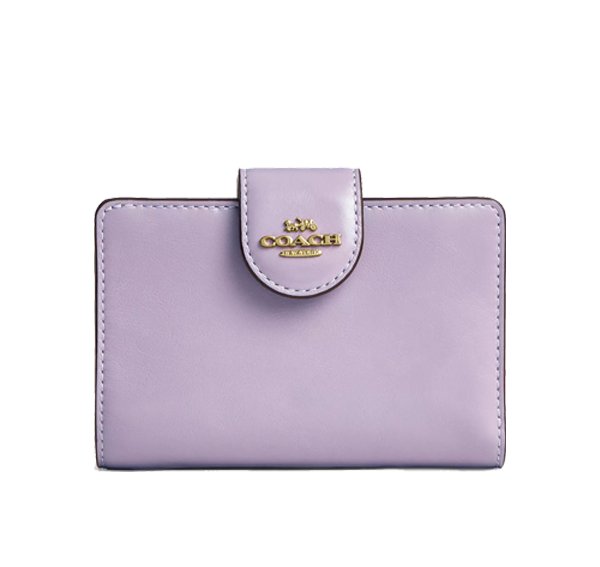 Coach Women's Medium Corner Zip Wallet Gold/Lilac