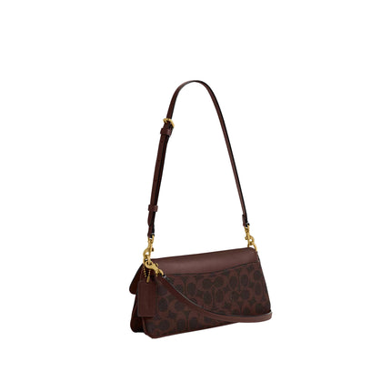 Coach Women's Jet Shoulder Bag In Signature Canvas Brass/Maple