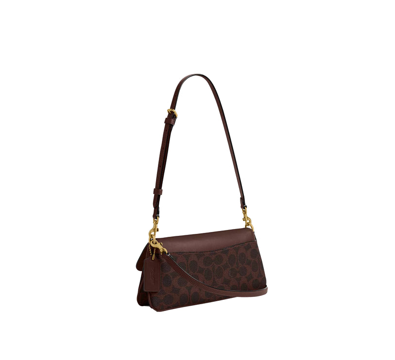 Coach Women's Jet Shoulder Bag In Signature Canvas Brass/Maple