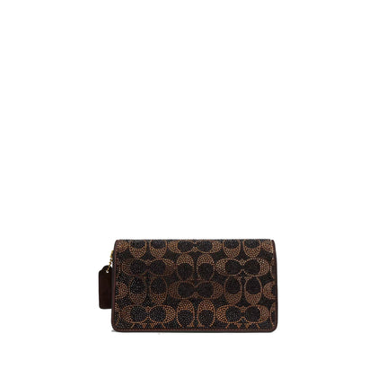 Coach Women's  Tabby Chain Crossbody Bag 19 With Crystal Signature Brass/Dark Chocolate