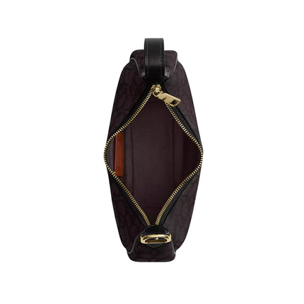 Coach Women's Emily Shoulder Bag In Signature Canvas Gold/Walnut/Black