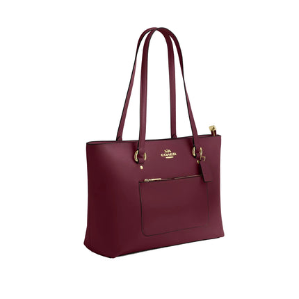 Coach Women's Station Tote Bag Gold/Dark Cherry