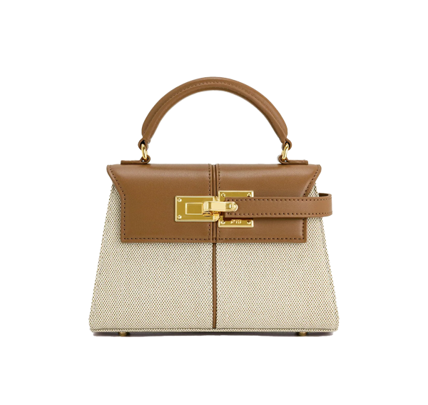 JW PEI Women's Elise Top Handle Bag Brown Canvas