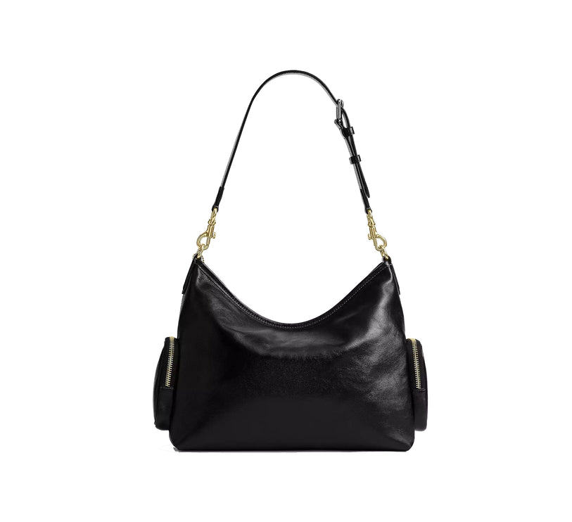 Coach Women's Laurel Shoulder Bag With Pockets Gold/Black