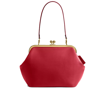 Coach Women's Kisslock Frame Bag 27 Brass/Poppy