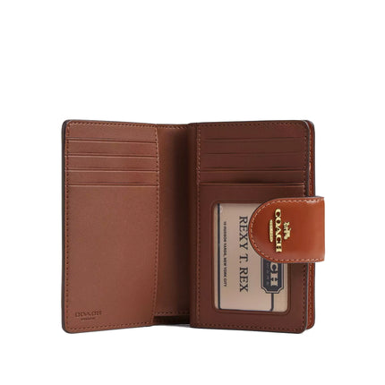 Coach Women's Medium Corner Zip Wallet Gold/Cinnamon