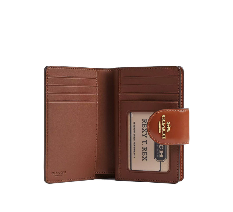 Coach Women's Medium Corner Zip Wallet Gold/Cinnamon
