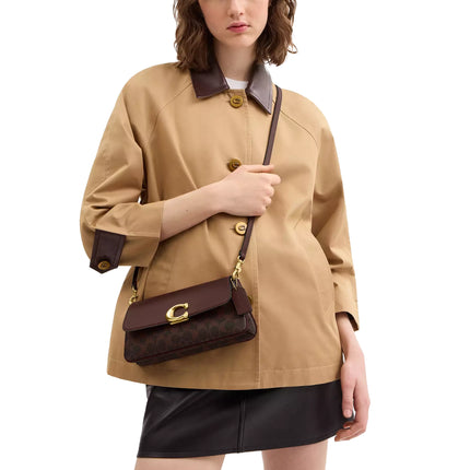 Coach Women's Jet Shoulder Bag In Signature Canvas Brass/Maple