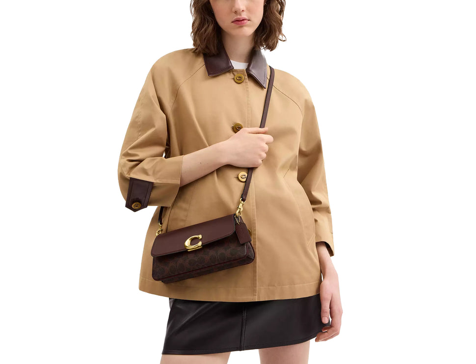 Coach Women's Jet Shoulder Bag In Signature Canvas Brass/Maple