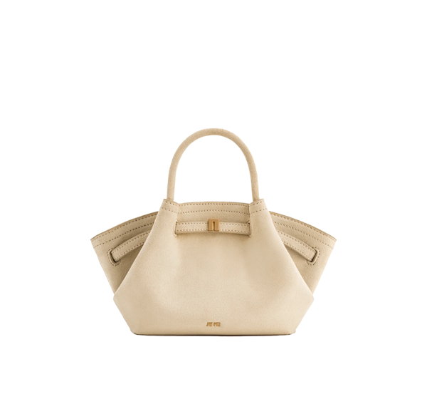 JW PEI Women's Hana Mini Faux Suede Tote Bag Off White/Gold