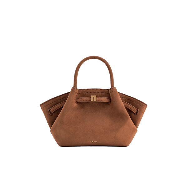 JW PEI Women's Hana Mini Faux Suede Tote Bag Brown/Gold