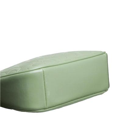 Coach Women's Teri Mini Crossbody Bag In Signature Leather With Heart Charm Silver/Green