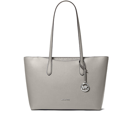 Michael Kors Women's Arden Large Top-Zip Tote Bag Pearl Grey