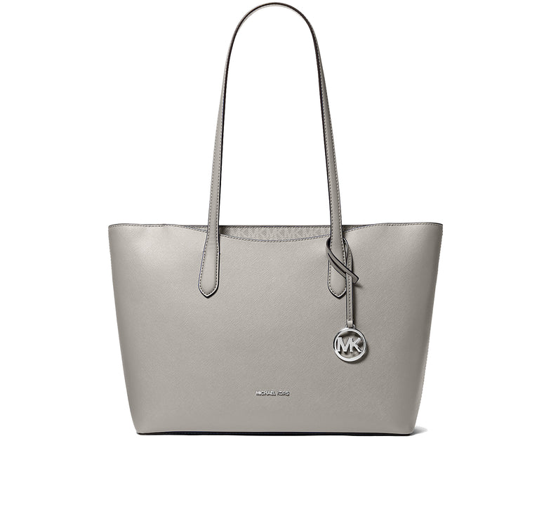 Michael Kors Women's Arden Large Top-Zip Tote Bag Pearl Grey