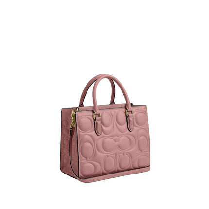 Coach Women's Maggie Small Tote Bag In Signature Leather Gold/Pink Petal
