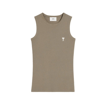AMI Alexandre Mattiussi Unisex Rib Ami De Coeur Tanktop Laurel