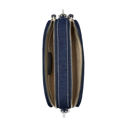 Tory Burch Women's Mini Miller Denim Crossbody Bag Royal Navy