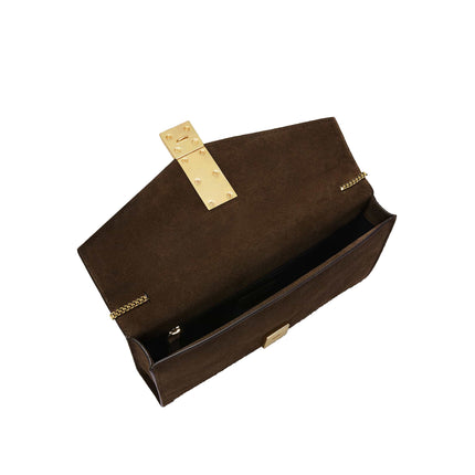 DeMellier London Women's The Vancouver Clutch Mocha Suede/Mocha Smooth