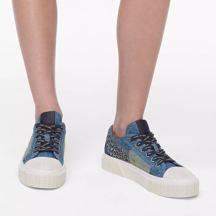 Marc Jacobs Women's The Deconstructed Denim Sneaker Blue