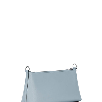 Michael Kors Women's Carson Small Pebbled Leather Convertible Crossbody Bag Pale Ocean/Silver