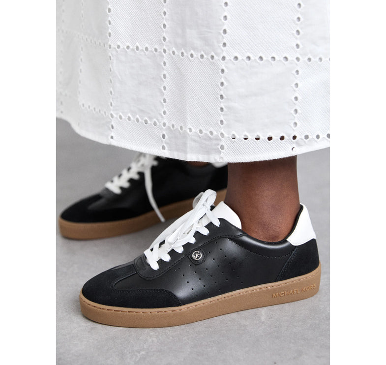Michael Kors Women's Scotty Leather Sneaker Black - Hemen Kargoda