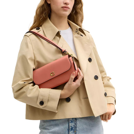 Coach Women's Brook Flap Chain Bag Brass/Dark Peach