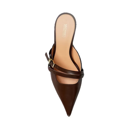 Michael Kors Women's Yvette Kitten Mule Nutmeg