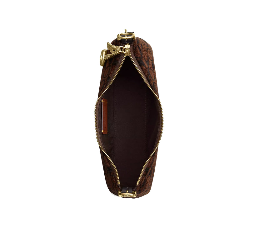 Coach Women's Emeilia Shoulder Bag In Signature Chenille Gold/Truffle