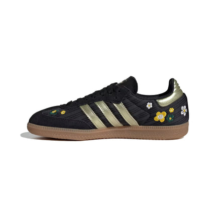 Adidas Women's Samba OG Shoes Core Black/Gold Metallic/Gum
