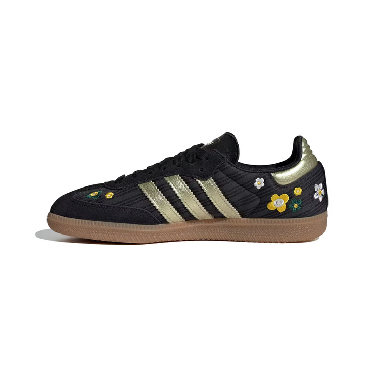 Adidas Women's Samba OG Shoes Core Black/Gold Metallic/Gum