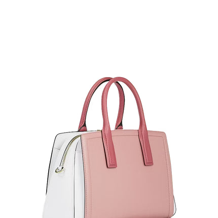 Michael Kors Women's Laila Medium Color-Block Pebbled Leather Satchel Bag Primrose Multi