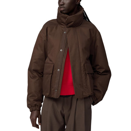 Uniqlo Women's Hybrid Down Short Jacket 36 Brown