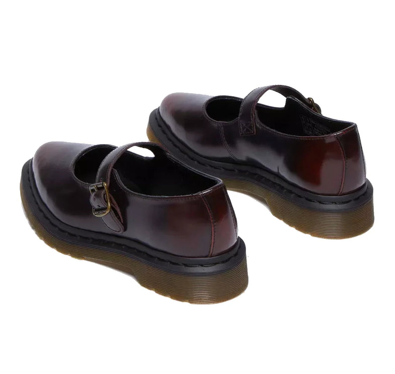 Dr. Martens Women's Elphie Mary Jane Leather Shoes Cherry Red