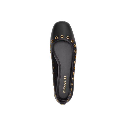 Coach Women's Wendie Ballet With Grommets Black