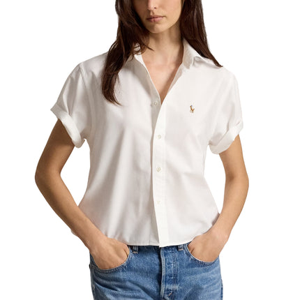 Polo Ralph Lauren Women's Cotton Oxford Short-Sleeve Shirt White