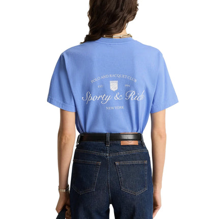 Sporty & Rich Women's Syracuse T-Shirt Flax Blue