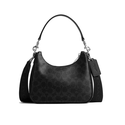 Coach Unisex Nolan Hobo Bag In Signature Canvas Black