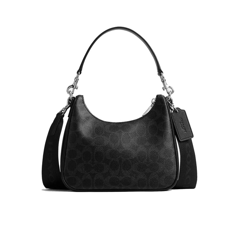 Coach Unisex Nolan Hobo Bag In Signature Canvas Black