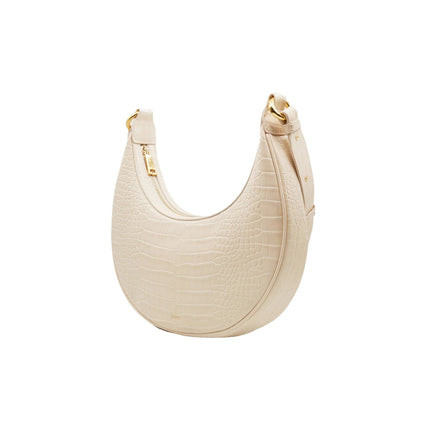 JW PEI Women's Carly Saddle Bag Ivory Croc