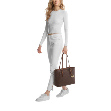 Michael Kors Women's Charlotte Large 3-in-1 Signature Logo Tote Bag Brown