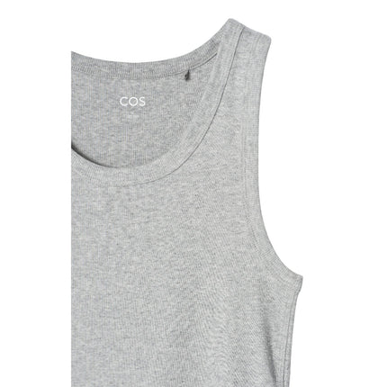 COS Women's Ribbed Tank Top Grey Melange