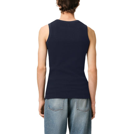 AMI Alexandre Mattiussi Unisex Rib Ami De Coeur Tanktop Night Blue